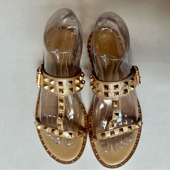 ASH “Prince” Studded Rose Gold Metallic Sandals Size 38 (8) Excellent Condition! - Picture 3 of 12